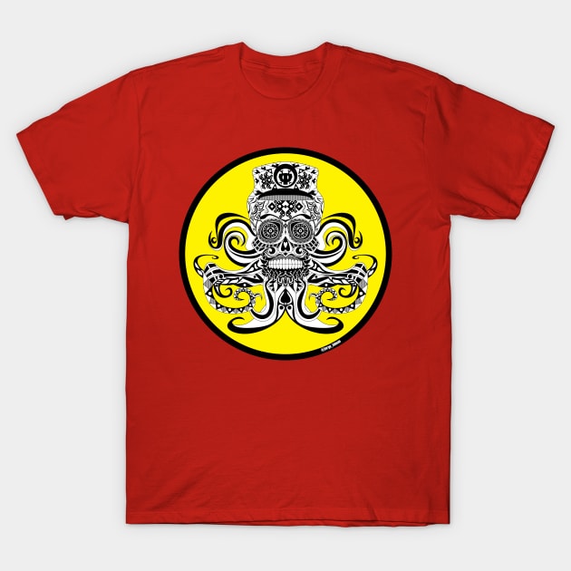 crazy captain pirate of death ecopop T-Shirt by jorge_lebeau